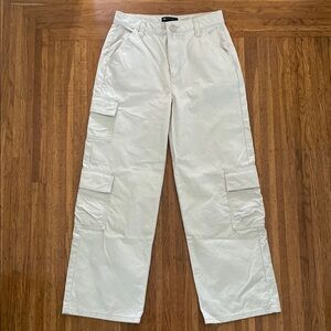 ASOS Womens Small 4 Relaxed Fit Cargo Pants Slouchy Workwear Cream